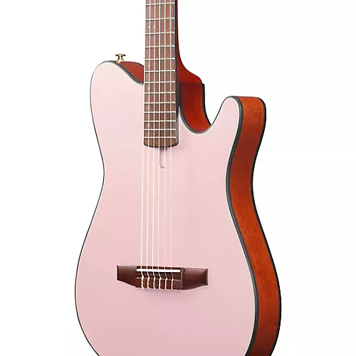 Ibanez FRH10N Nylon-String Acoustic-Electric Guitar Rose Gold Metallic Flat - musicians--Friend