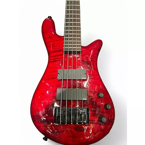 Used Spector Bantam 5 Trans Red Electric Bass Guitar Trans Red - musicians--Friend