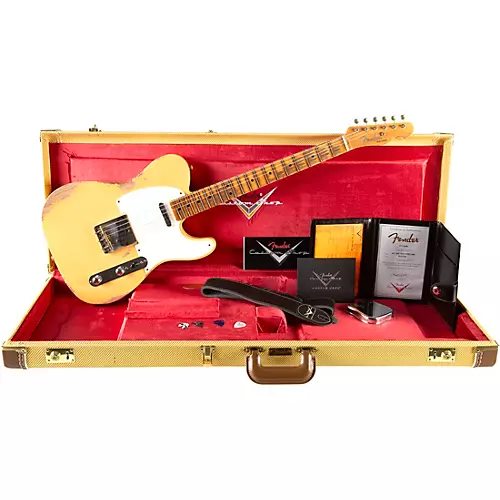 Fender Custom Shop 1952 Telecaster Heavy Relic Limited Edition Electric Guitar Nocaster Blonde - musicians--Friend