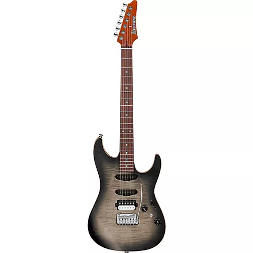 Ibanez Tom Quayle Signature 6str Electric Guitar Charcoal Black Burst Flat - musicians--Friend