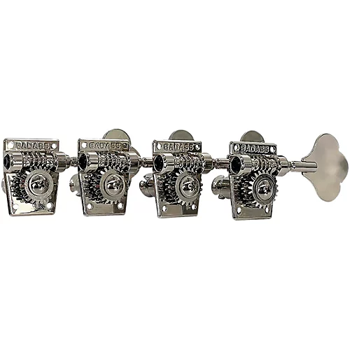 Leo Quan Badass OGT Open Gear Large Post 4-In-Line Bass Tuning Machines Black - musicians--Friend