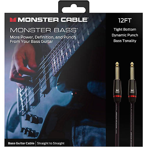 Monster Cable Prolink Monster Bass Instrument Cable 12 ft. Black - musicians--Friend
