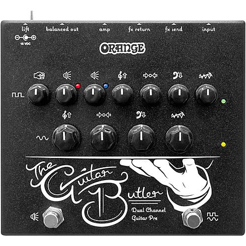 Orange Amplifiers Guitar Butler Dual Channel Guitar Preamp Effects Pedal Black - musicians--Friend