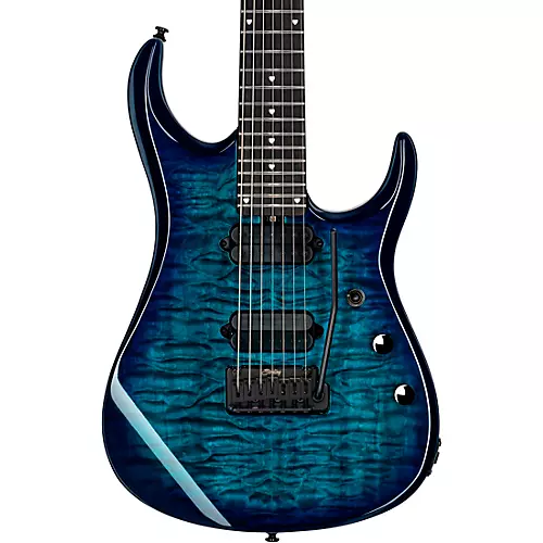 Sterling by Music Man JP157D John Petrucci Signature With DiMarzio Pickups 7-String Electric Guitar Blood Orange Burst - musicians--Friend