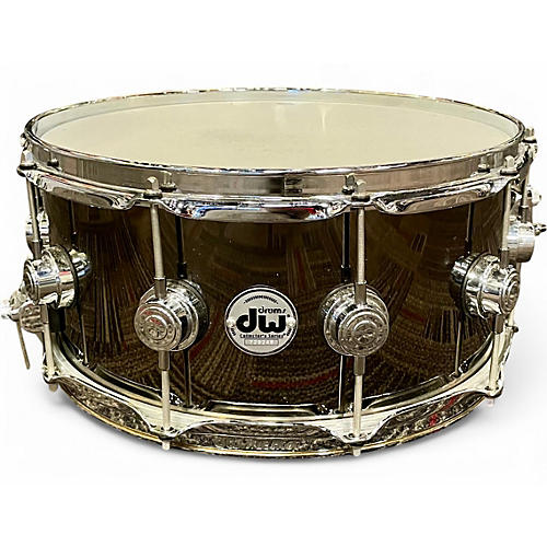 Used DW 14X6.5 Collector's Series Snare Black Nickel Over Brass Drum Black Nickel Over Brass 213 - musicians--Friend