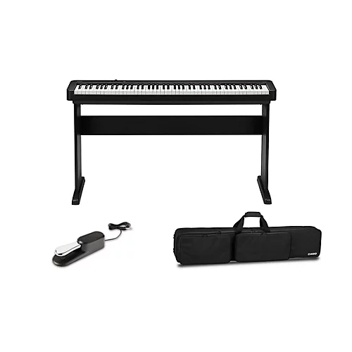Casio CDP-S110 Digital Piano With CS-46 Stand, Sustain Pedal and Bag Black - musicians--Friend