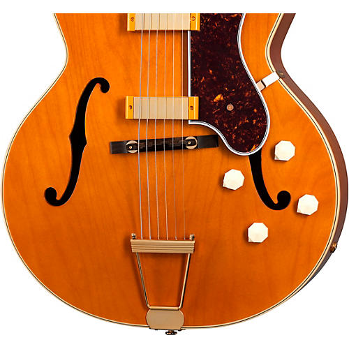 Epiphone 150th Anniversary Zephyr DeLuxe Regent Hollowbody Electric Guitar Aged Antique Natural - musicians--Friend