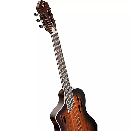 Ortega TourPlayer Deluxe Left-Handed Nylon-String Acoustic-Electric Guitar Tobacco Burst - musicians--Friend