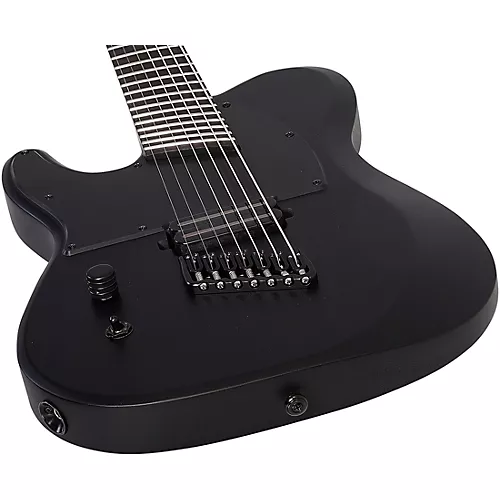 Schecter Guitar Research PT-7 MS Black Ops Left Handed Electric Guitar Satin Black Open Pore - musicians--Friend