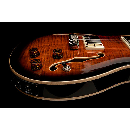 PRS SE Hollowbody II Piezo Electric Guitar Orange Tiger Smokeburst - musicians--Friend