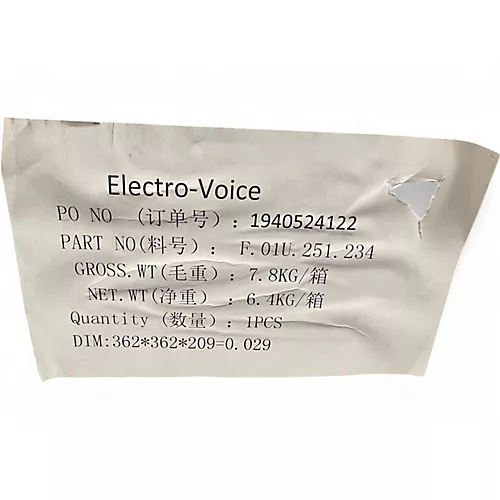 Used Electro-Voice F01U251234 12IN RAWFRAME SPKR  Powered Speaker - musicians--Friend