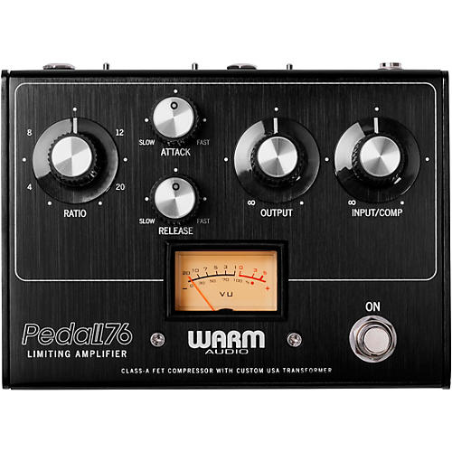 Warm Audio Pedal76 All-Analog Transformer-Balanced FET Compressor Effects Pedal Brushed Carbon - musicians--Friend