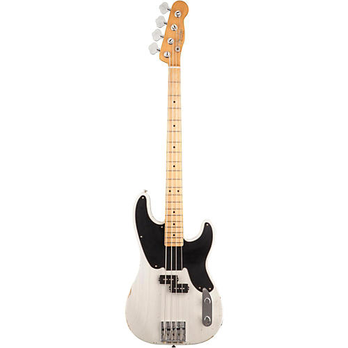 Fender Mike Dirnt Road Worn Precision Bass Guitar White Blonde Maple Fingerboard - musicians--Friend