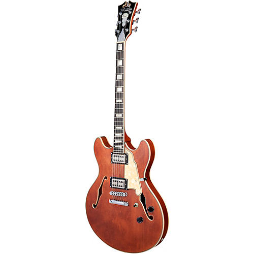 D'Angelico Premier Series DC XT Limited-Edition Semi-Hollow Electric Guitar with Seymour Duncan Psyclone Humbuckers Matte Walnut - musicians--Friend