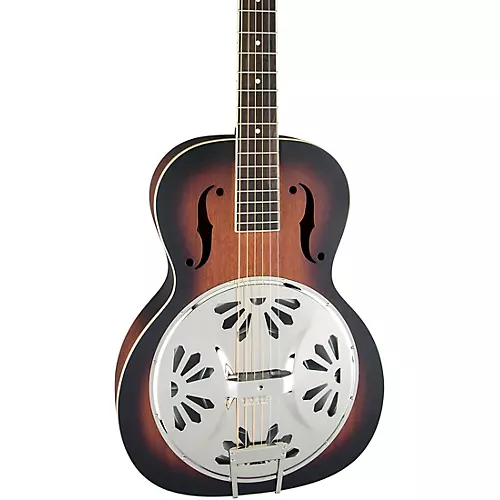 Gretsch Guitars G9220 Bobtail Round-Neck Resonator Guitar, Spider Cone 2-Color Sunburst - musicians--Friend