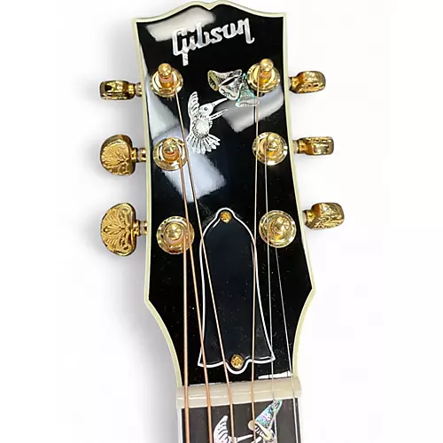 Used Gibson Hummingbird Custom Koa Natural Acoustic Electric Guitar Natural - musicians--Friend