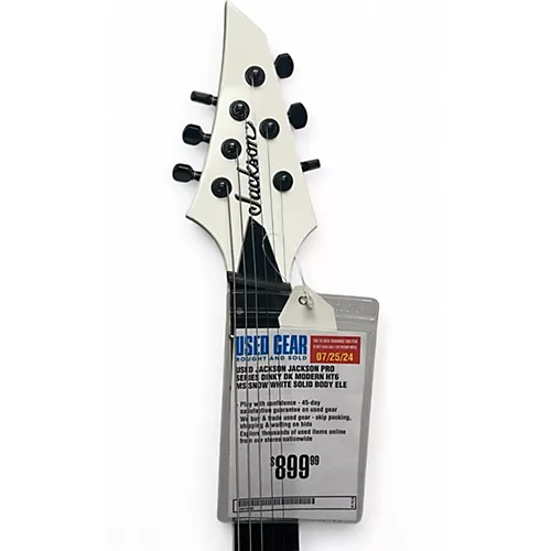 Used Jackson Jackson Pro Series Dinky DK Modern HT6 MS Snow White Solid Body Electric Guitar Snow White - musicians--Friend