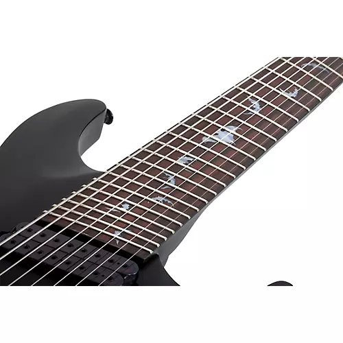 Schecter Guitar Research Damien-8 MS Electric Guitar Satin Black - musicians--Friend