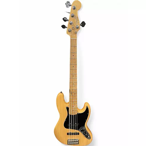 Used 2019 Fender American Professional Jazz Bass V Natural Electric Bass Guitar Natural - musicians--Friend