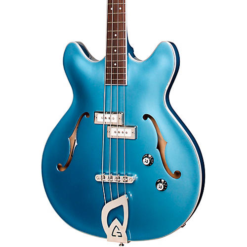 Guild Starfire I Bass Semi-Hollow Short Scale Double-Cut Electric Bass Guitar Pelham Blue - musicians--Friend