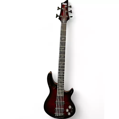 Used Schecter Guitar Research OMEN ELITE-5 BLACK CHERRY BURST Electric Bass Guitar BLACK CHERRY BURST - musicians--Friend