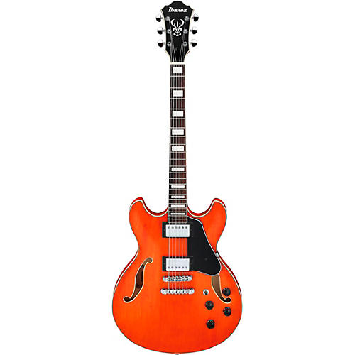 Ibanez Artcore AS73 Semi-Hollow Electric Guitar Transparent Tangerine Flat - musicians--Friend