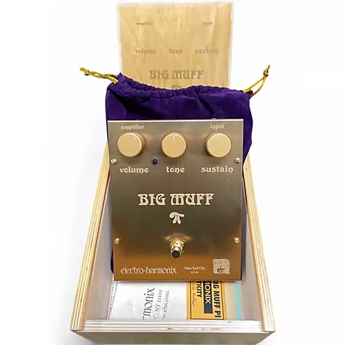 Used 2023 Electro-Harmonix Double Anniversary Big Muff PI Gold Effect Pedal - musicians--Friend