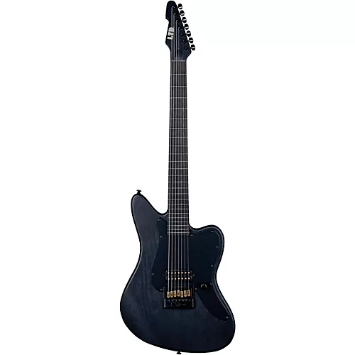 ESP LTD Alex Wade XJ EverTune Baritone Electric Guitar Open Grain Black Satin - musicians--Friend
