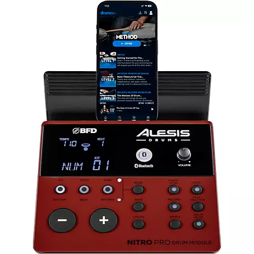 Open-Box Alesis Nitro Pro 8-Piece Electronic Drum Kit With Mesh Heads & Bluetooth Condition 1 - Mint - musicians--Friend