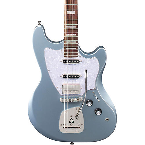Guild Surfliner Deluxe Solidbody Electric Guitar With Guild Floating Vibrato Tailpiece Glacier Blue Metallic - musicians--Friend