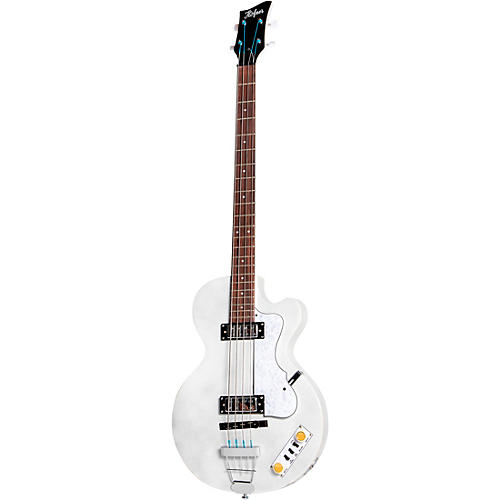 Hofner Ignition Series Short-Scale Club Bass Guitar Pearl White - musicians--Friend