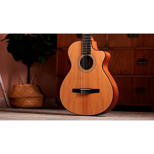 Taylor 112ce-N Grand Concert Nylon-String Acoustic-Electric Guitar Natural - musicians--Friend