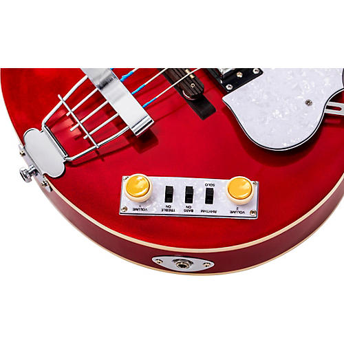Hofner Ignition Series Short-Scale Club Bass Guitar Pearl White - musicians--Friend