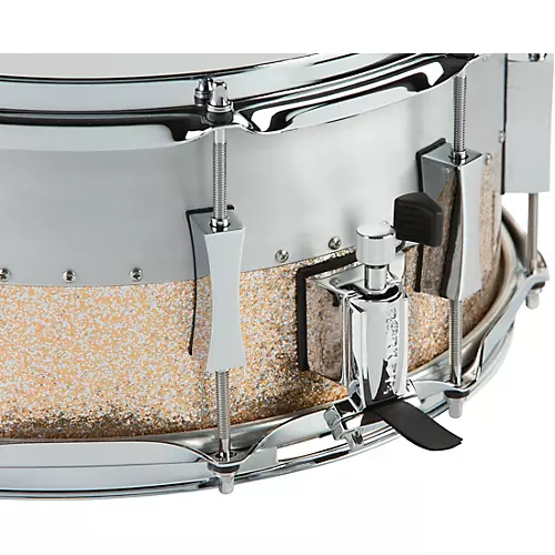 Pork Pie Aluminum Maple Hybrid Snare Drum 14 x 6.5 in. Champagne Sparkle - musicians--Friend