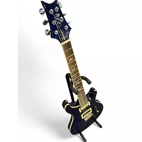 Used 2017 PRS SE Standard 24 Trans Blue Solid Body Electric Guitar Trans Blue - musicians--Friend