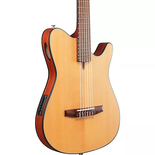 Ibanez FRH10N Nylon-String Acoustic-Electric Guitar Rose Gold Metallic Flat - musicians--Friend