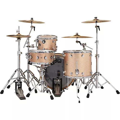 DW 4-Piece Performance Series Shell Pack with 22 in. Bass Drum and Snare Bermuda Sparkle - musicians--Friend