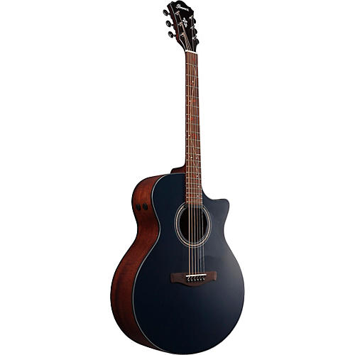 Ibanez AE275 Sitka Spruce-Okoume Acoustic-Electric Guitar Dark Tide Blue Flat - musicians--Friend