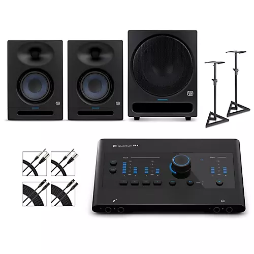 PreSonus Quantum ES4 Audio Interface with Eris 2nd Gen Studio Monitor Pair & Pro Sub10 (Cables & Stands Included) - musicians--Friend