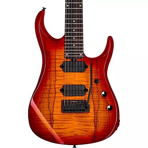 Sterling by Music Man JP157D John Petrucci Signature With DiMarzio Pickups 7-String Electric Guitar Blood Orange Burst - musicians--Friend
