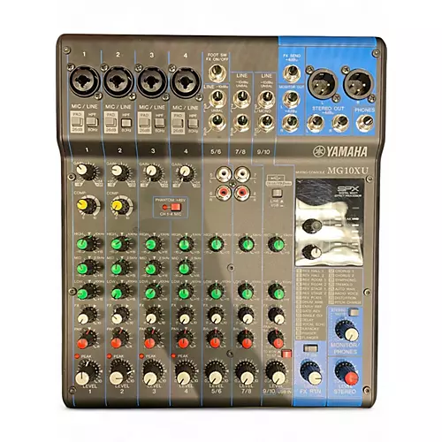 Used Yamaha MG10XU 10 Channel Mixer with Effects Unpowered Mixer - musicians--Friend