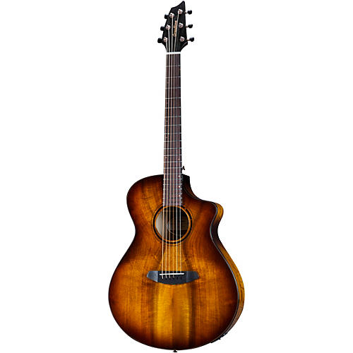 Breedlove Pursuit Exotic S CE Myrtlewood Concert Acoustic-Electric Guitar Bourbon Burst - musicians--Friend