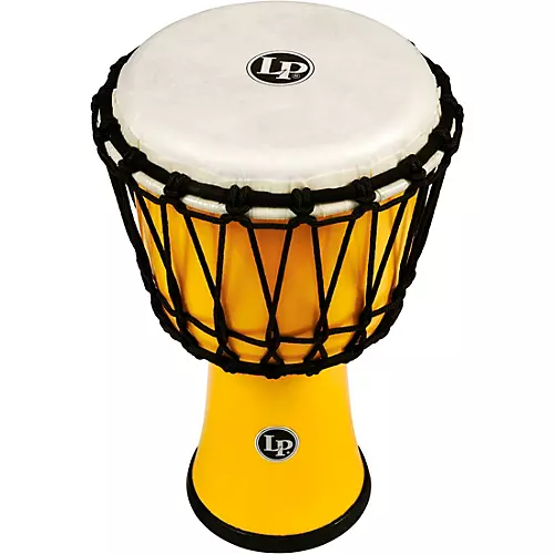 LP World Rope-Tuned Circle Djembe, 7 in. Blue Marble - musicians--Friend