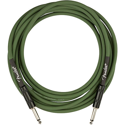 Fender Joe Strummer 13' Straight to Straight Instrument Cable 13 ft. Drab Green - musicians--Friend
