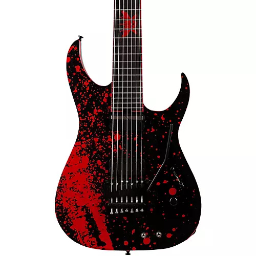 Schecter Guitar Research Sullivan King Banshee-7 FR-S Electric Guitar Obsidian Blood - musicians--Friend