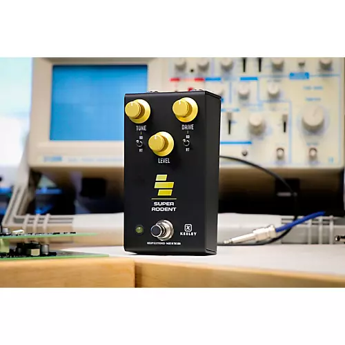 Keeley Super Rodent Overdrive & Distortion Effects Pedal Black/Yellow - musicians--Friend