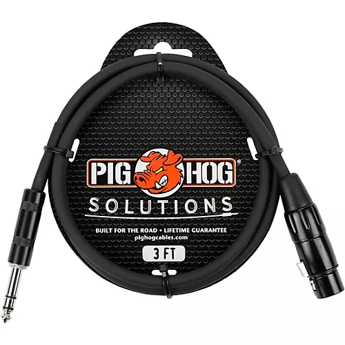 Pig Hog Solutions TRS(M) to XLR(F) Balanced Adapter Cable 20 ft. - musicians--Friend