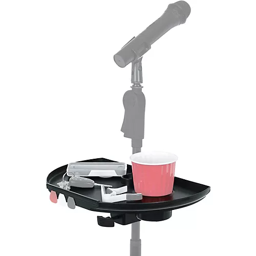 Gator GFW-MICACCTRAY Frameworks Extra Large Microphone Stand Accessory Tray with Drink Holder and Guitar Pick Tab - musicians--Friend