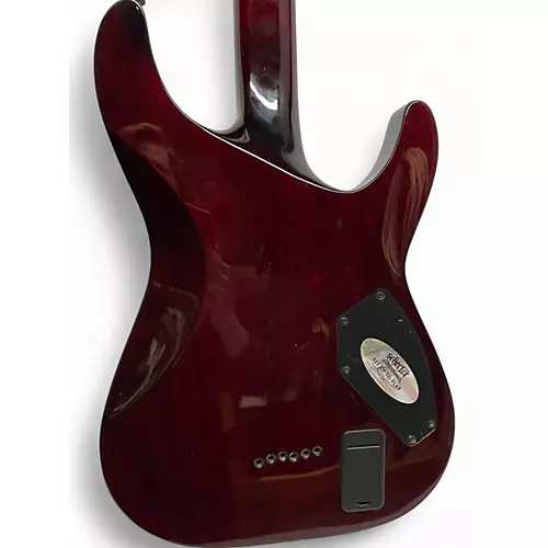 Used Schecter Guitar Research Hellraiser C1 Left Handed Cherry Electric Guitar Cherry - musicians--Friend