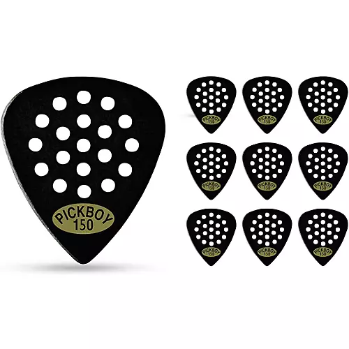 Pick Boy Pos-a-Grip Black Cellulose Guitar Picks 1.20 mm 10 Pack - musicians--Friend